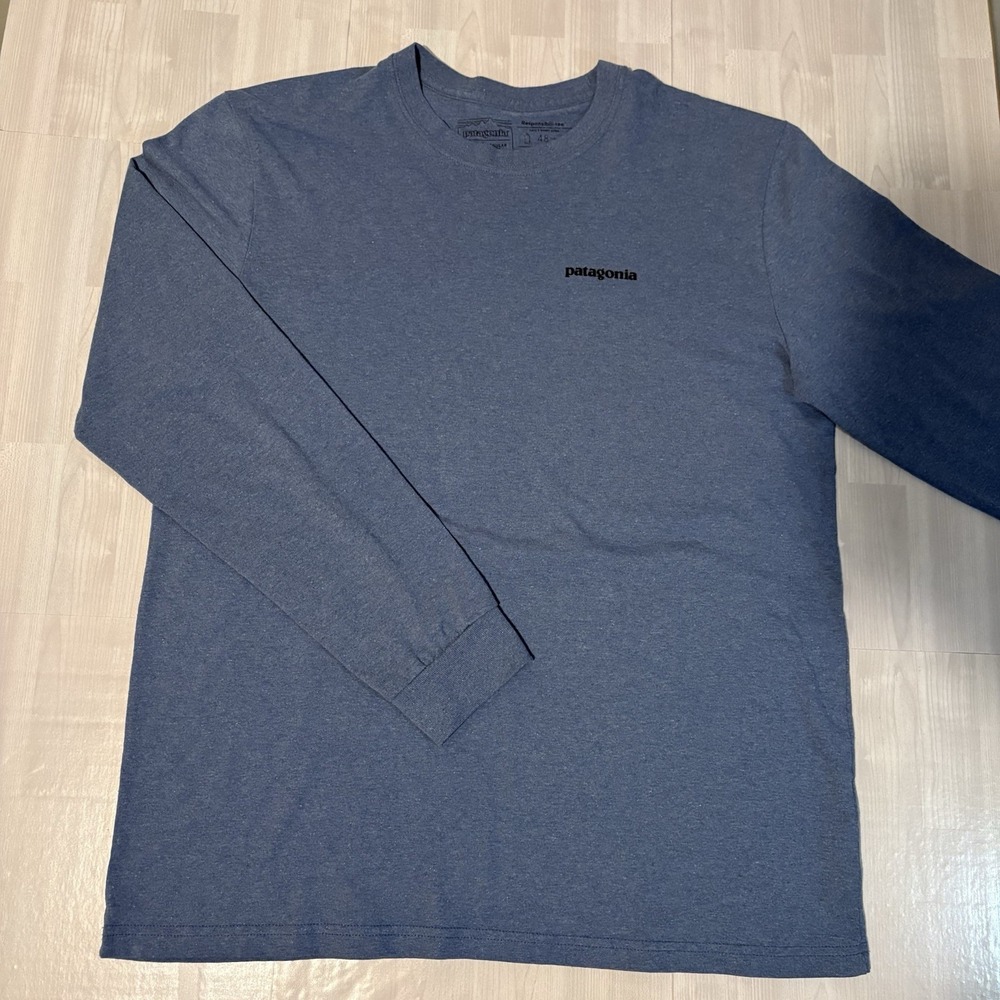 Patagonia Men's Responsibili-Tee Blue Size M Regular Fit Long Sleeve
